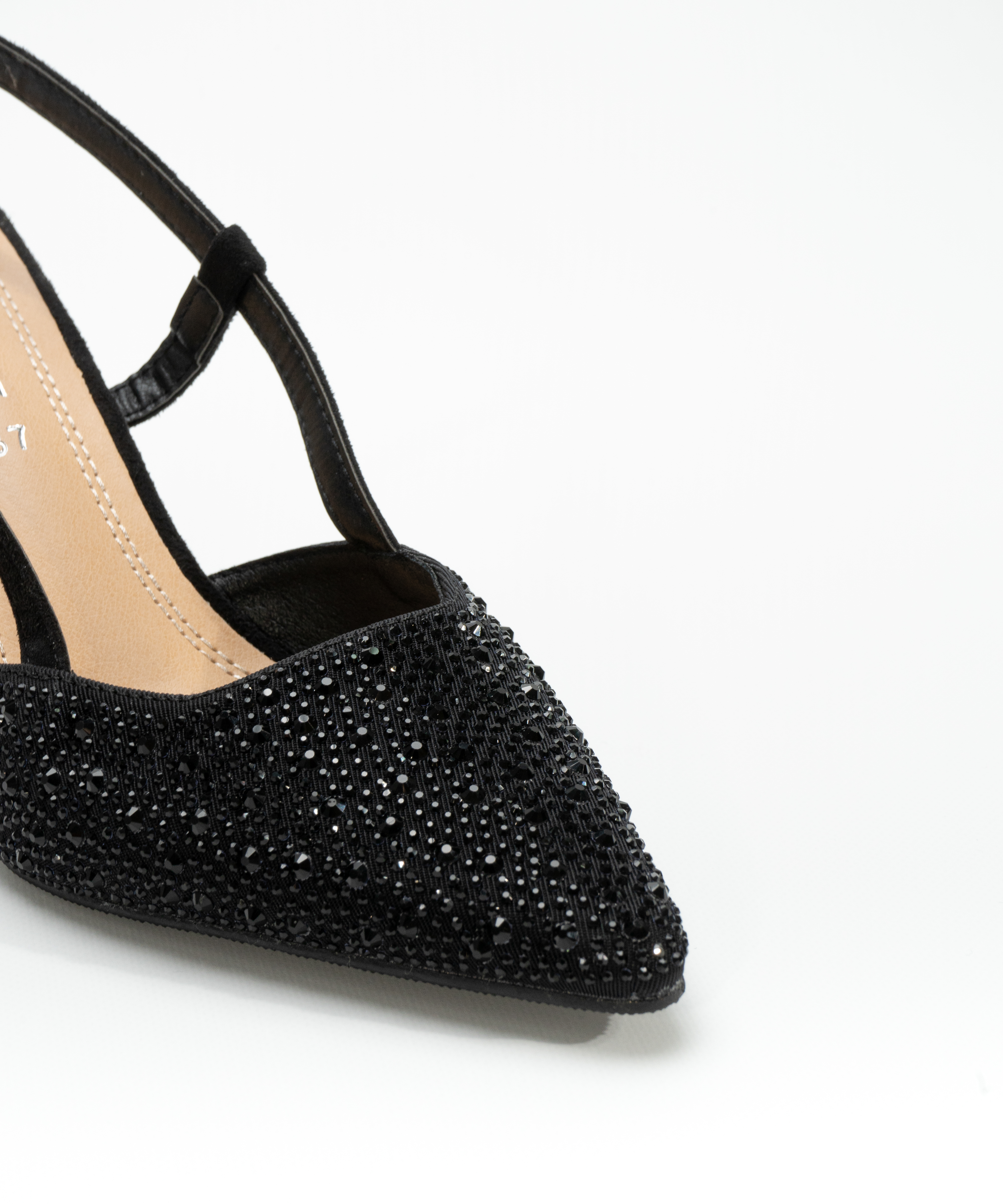 Zapatos tacón destalonados strass image number null